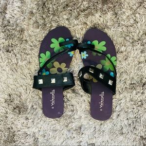 Leather studded sandals